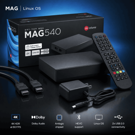 MAG540 IPTV Box – Linux Set-Top Box with 4K & HEVC