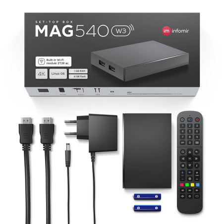 MAG540w3 IPTV Box with Wi-Fi – 4K Linux Set-Top Box