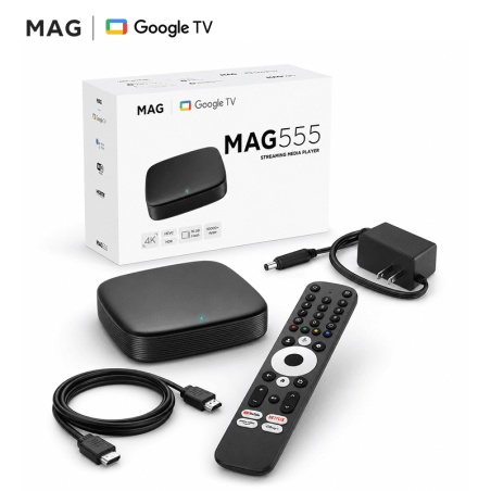 MAG555 IPTV Box Google TV™ 4K HDR – Streaming Device by Infomir
