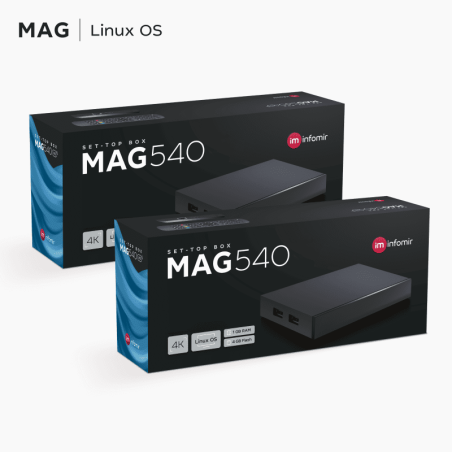 MAG540 x2 Pack – 4K Linux IPTV Set-Top Boxes Wholesale