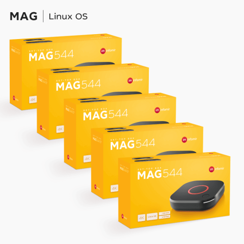 MAG544 x5 Pack – 4K Linux IPTV Set-Top Boxes Wholesale