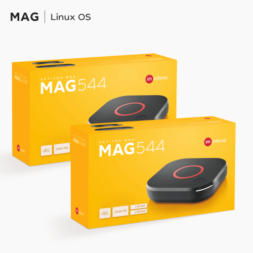 MAG544 x2 Pack – 4K Linux IPTV Set-Top Boxes Wholesale