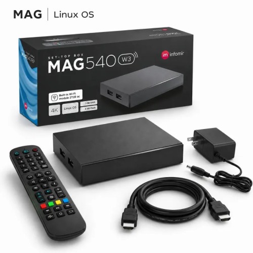 MAG540w3 IPTV Box with Wi-Fi – 4K Linux Set-Top Box