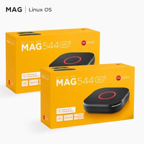 MAG544w3 x2 Pack – 4K IPTV Boxes with Wi-Fi Wholesale