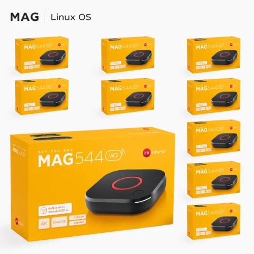 MAG544w3 x10 Pack – 4K IPTV Boxes with Wi-Fi Wholesale