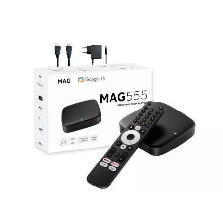 MAG555 IPTV Set-Top Box with Google TV™ – 4K HDR & Dolby Digital