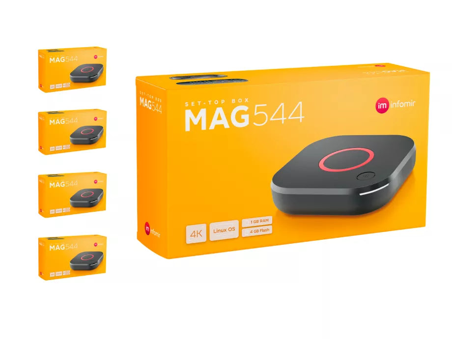 MAG544w3 Pack x5 | Infomir 4K Linux IPTV/OTT Player built-in Wi-Fi module
