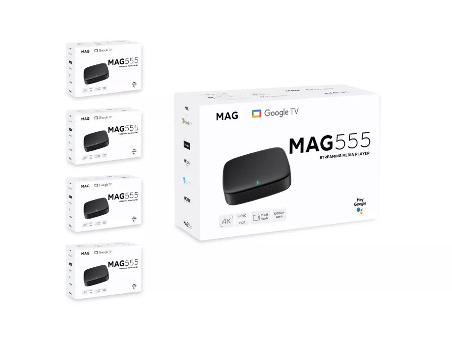 MAG555 pack x12 — 4K Google TV Streaming Box