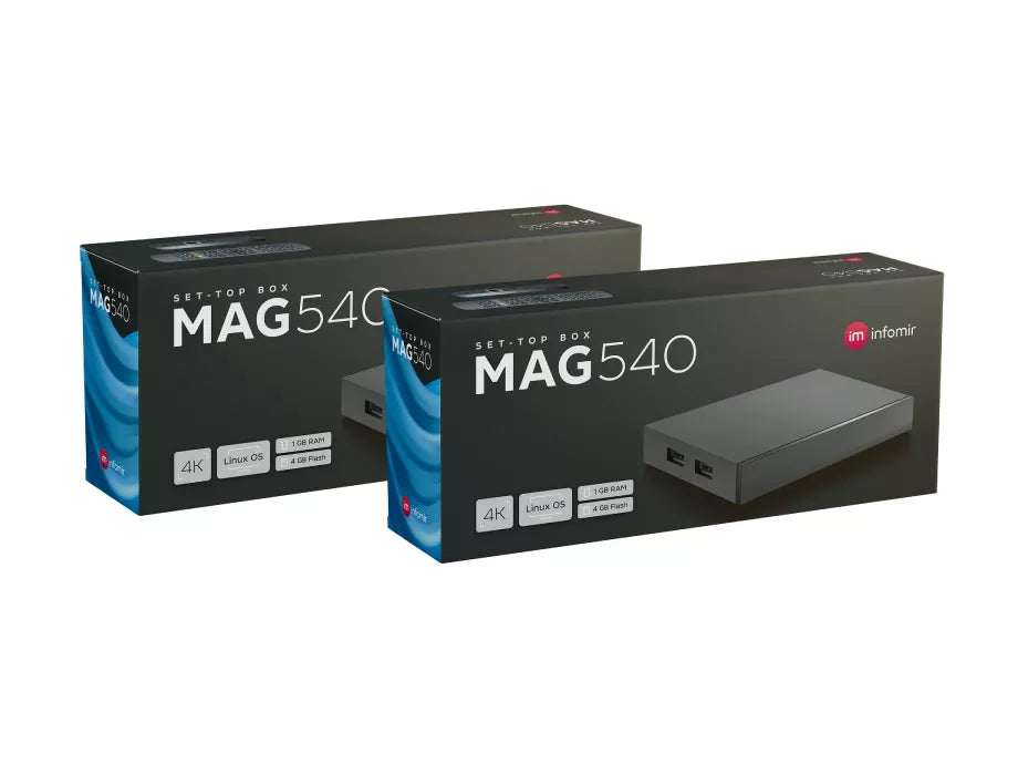 MAG540 Pack x2 | Infomir 4K Linux IPTV/OTT Player